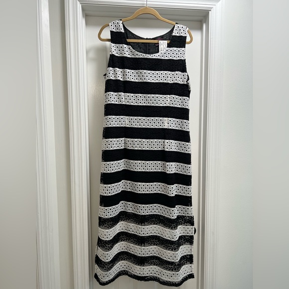 Elena Wang Black and White Dress EW36319 main image 1